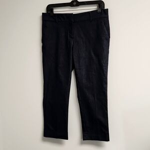 NEW York & Co 7thAve Design Studio lightweight denim dark blue crop pants Sz: 4